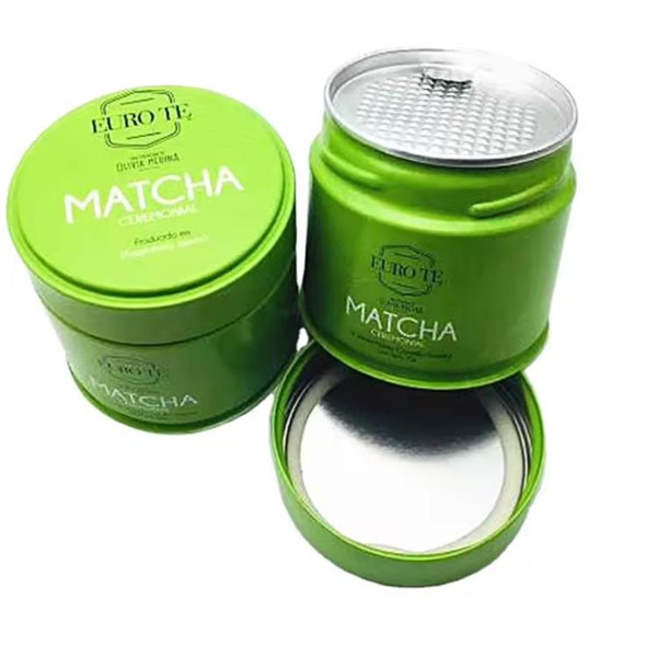 Japanese Style 30g Matcha Tin Box Green Tea Powder Tin Canister With Pull Ring Lid Factory Wholesale