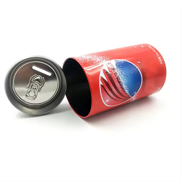 Wholesale Round Cola Beer Shape Coin Tin Box Creative Metal Money Saving Coin Bank Tin Socks Gift Tin Container