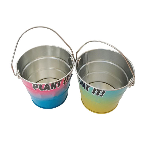 Mini Metal Tin Bucket for Promotion Decorative Bucket Toy Galvanized Small Bucket with Handle