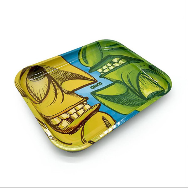 Factory Wholesale Custom Metal Rolling Tray Herb Tobacco Smoke Serving Tin Tray