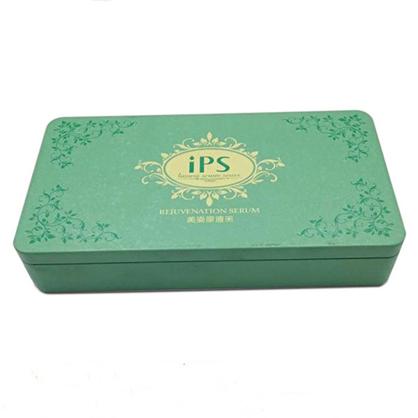 Recyclable Materials Rectangular Cosmetic Tin Jar With Lid Skin Cream Custom Metal Box Cosmetics Tin For Face Mask